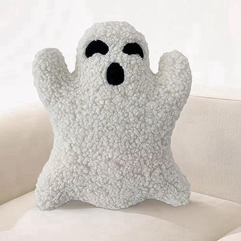 Colour: white Material: plush cotton ghost cushion, Halloween cushion, home decoration.