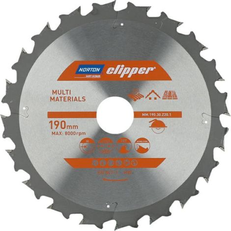 NORTON PIŁA TARCZOWA 190mm x 30mm x 20z MULTI MATERIALS DEMOLITION (3,0/2,0)