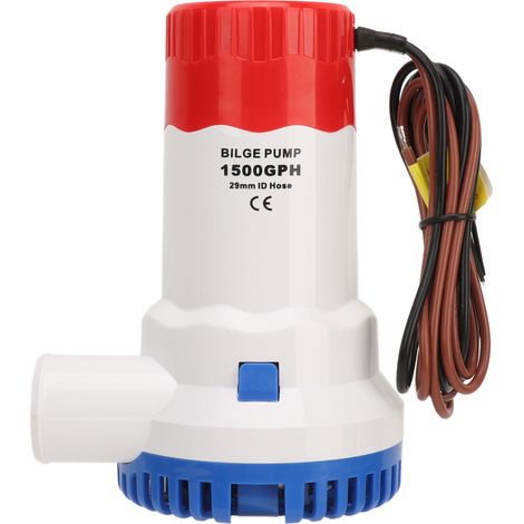 1500 GPH Pompe de Cale Submersible Marine 24V - Pompe à Eau de Cale pour Bateau, Micro Pompe pour Étangs, Piscines, Camping-Car (1/5)