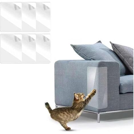Kratzschutz für Katzen, 6-teiliges Möbelset, 40 x 15 cm großer Sofaschutz für Katzen, Kratzschutz für Möbel, Sofa, Tisch und Türen (1/4)