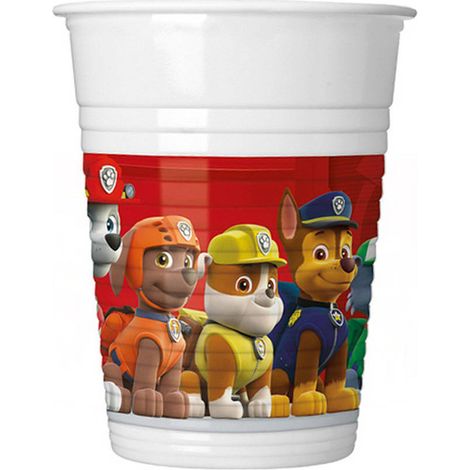 Vasos de plástico de Paw Patrol de 200 ml, 8 unidades. (1/2)