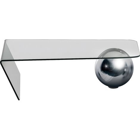 Table basse MUNDO - Verre trempé et acier (1/3)