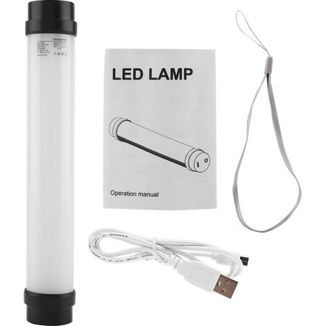 Lampe de tente portable rechargeable USB pour le camping, lampe d'urgence avec batterie intégrée (1/5)