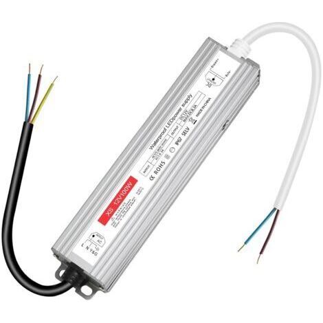 FENOPLASTICATransformateur 220V 12V LED 100W, alimentation 12v 100w 8.3A, led driver 12v étanche IP67, Transfo AC à DC, convertisseur 220v 12v, 12V100W pour G4, GU5.3, MR11, MR16, Bande LED, Non Dimma (1/5)