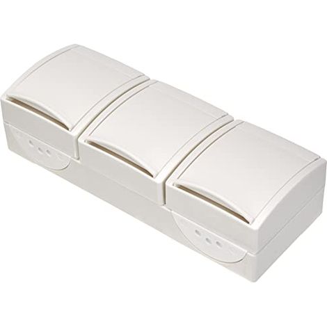 Busch-Jaeger 2300/3 EW-54 Interruttore per ambienti umidi Presa multipla a tre Superficie Ocean Bianco 1 pz. (1/4)