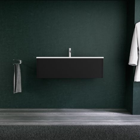Inda - Mobile bagno L.100 con lavabo opaco / Nero opaco 1