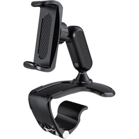 Support Téléphone Voiture Pince Réglable 360°, Socles de Téléphone Portable Automobile, Support Smartphone Voiture de 4 à 7 Pouces, (1/5)