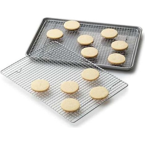 Grille de Refroidissement Grille Croisée Professionnelle (env. 46 x 26 cm) (lot de 2) (argent) (1/2)