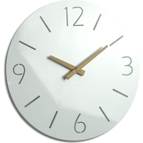 Große, schlanke Wanduhr aus Holz (1/3)