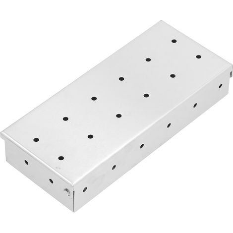 Boîte à fumoir pour barbecue en acier inoxydable, boîte à gril à copeaux de bois, boîte à bacon pour une utilisation intérieure et extérieure (1/5)