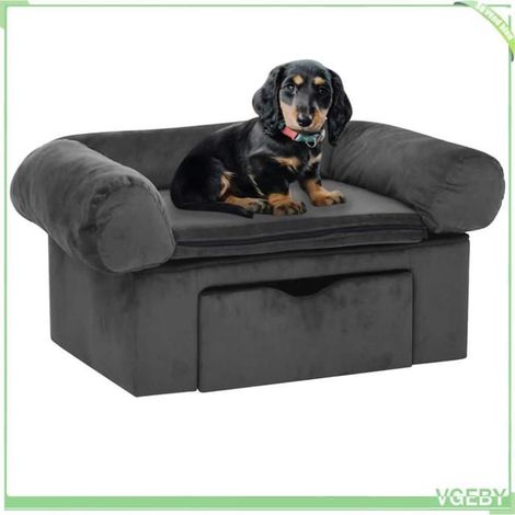 Canapé pour chien - 171079 - Gris foncé - Tiroir de rangement - 75x50x38 cm (1/5)