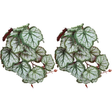 Lot de 2 plantes aquatiques artificielles (Heuchera) avec ventouses, imitation vigne et feuilles réalistes en plastique. (1/5)