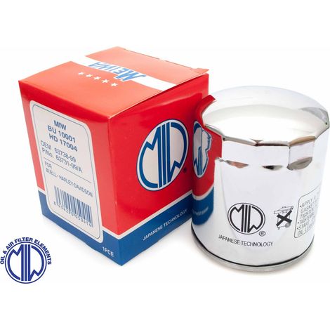 MIW (MEIWA) FILTRO DE ACEITE HARLEY-DAVIDSON, CROMADO (HF171C) (50)