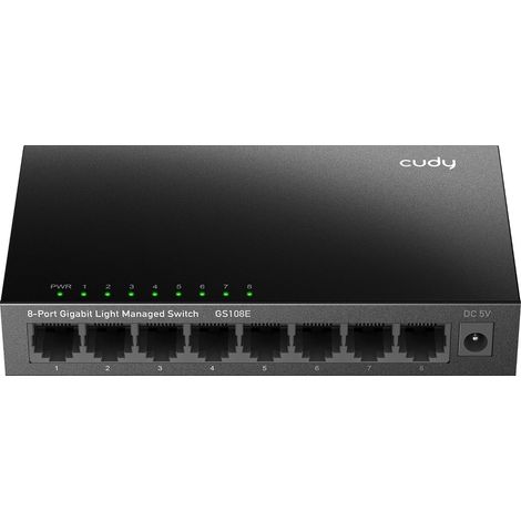 Commutateur Intelligent Gigabit 8 Ports 16 Gbit/s, GS108E (1/5)