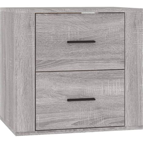 Maison Exclusive - Comodino a Muro Grigio Sonoma 50x36x47 cm