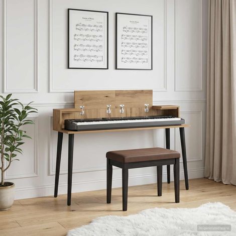 vidaXL Scrivania studio Rovere Artigianale 110 x 36 x 19,5 cm (1/5)