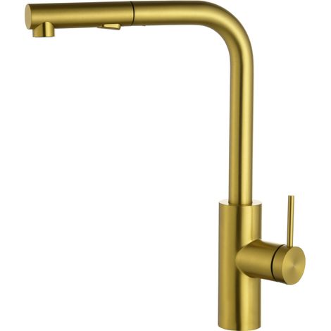 Grifo de cocina Oporto extraíble oro cepillado [ IMEX® ] (1/2)