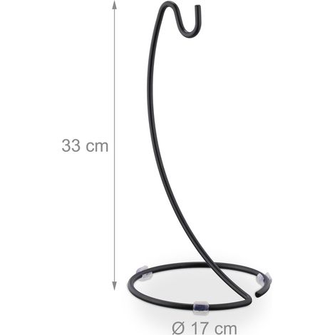 Porta banane moderno cucina 33 x 17 cm stoccaggio ottimale frutta in ferro nero 130012856