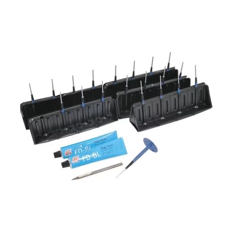 Réparation pour pneus tubeless - kit 20 champignons 6mm avec colle et fraise (1/2)