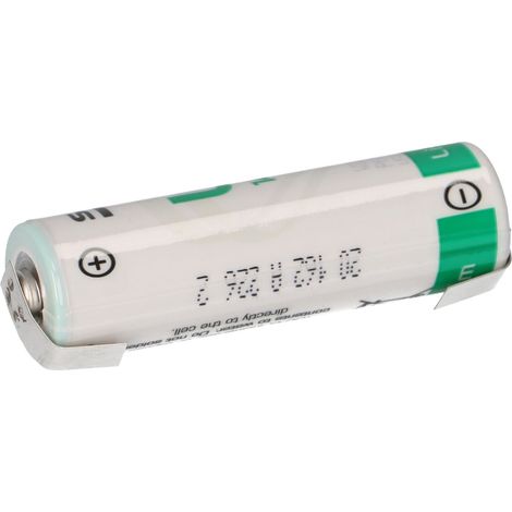 Saft Lithium 3,6V Batterie LS14500 AA-Zelle Lötfahne U-Form (1/5)