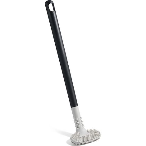 Esponja de silicona para inodoro con mango largo y soporte de pared – Cepillo de limpieza suave para el baño, 80 g (1/5)