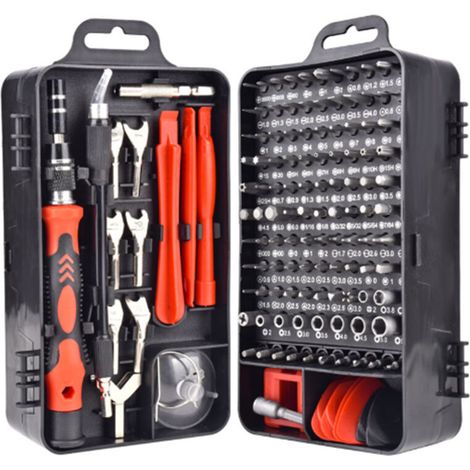 135-in-1 Mini-Präzisions-Magnetschraubendreher-Reparatur-Set für iPhone, Laptop, Uhr mit Aufbewahrung, Rot FLITI (1/4)