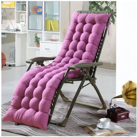 Coussin Bain de Soleil - 48x120cm - Violet - Confortable et Epais (1/3)