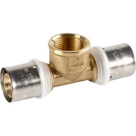 Raccordo a Tee femmina 32x3 x 3/4" x 32x3 - Pexal Brass - raccordo a pressare VS0170937 (1/2)