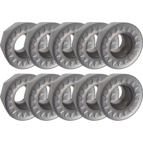 10-teiliges Set aus Hartmetall-Dreheinsätzen mit runder Schneide für Drehmaschinen, Fräsmaschinen und CNC-Schneidwerkzeuge (RPMT1204MOEJS) (1/5)