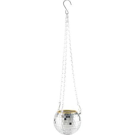 Miroir Décoratif Réflecteur Boule Disco pour Jardin Extérieur Pots de Fleurs Suspendus (1/4)