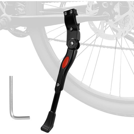 Réglable Béquille Vélo Adulte Unisexe avec Clé Allen, Black Accessoire Velo, pour vélo, VTT, vélo de Route, bequille velo 20 pouces, Béquille De Vélo Pour 20 22 24 26 27.5 Pouces (1/5)