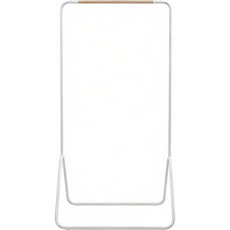 Porte-manteau multifonction en métal et bois blanc 80x45x145 cm (1/5)