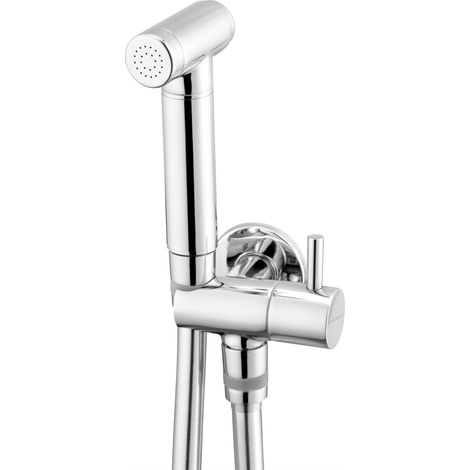 Punktmontiertes Bidet-Set mit abgewinkeltem Anschluss – Handbrausehalter ANW 051B (1/3)