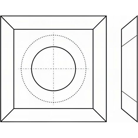 10 plaquettes amovibles / araseurs carbure 4 coupes 14 x 14 x 2 mm HC05