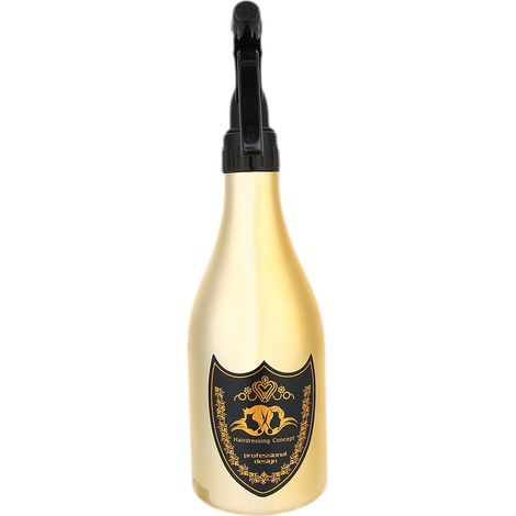Pulvérisateur Cheveux 550ml Bouteille Ronde Brume Fine Outil Coiffure Salon Usage Domestique Or - 1 Pièce (1/5)