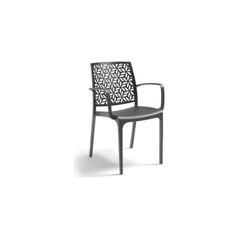 SEDIA IN POLIPROPILENE 'NINFA ARMCHAIR' grafite - BICA (1/2)