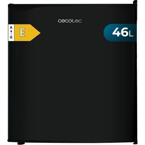 Cecotec Mini Nevera Frigorífico de 46 L GrandCooler 20000 L SilentCompress Black. Altura 48,7cm, 48 cm de Ancho, Bajo Consumo