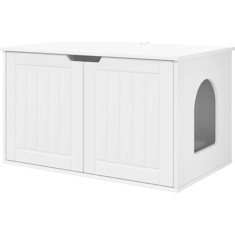 vidaXL Casa para Gatos 85 x 55 x 50,5 cm Madera de ingeniería (1/2)