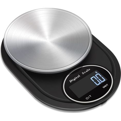 Bilancia da cucina, Bilancia da cucina portatile, Bilancia digitale di precisione per alimenti, Latte di bufala, Bilancia da cucina, Accessori da cucina (5 kg x 0,1 g) (1/4)