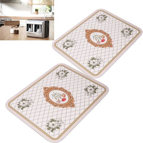 Paquete de 2 posavasos antideslizantes, absorbentes e impermeables de 50x60 cm para bares y uso doméstico. (1/5)