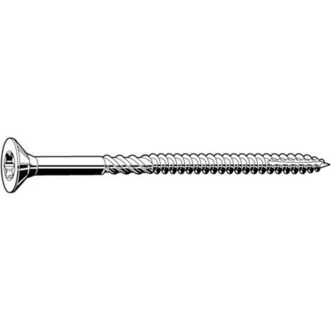 Vis pour panneaux agglomérés tête fraisée Filetage Partiel Torx® Zingué - 5 x 70 mm - BIVI