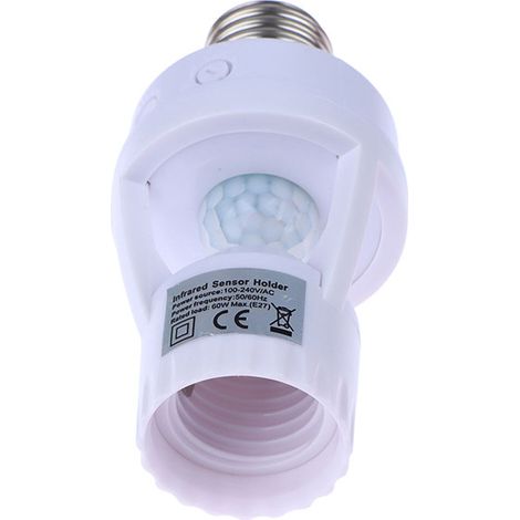 Lampenfassung mit Infrarot-Bewegungsmelder, E27/E26-Schraubsockel für den Hausgebrauch, intelligenter LED-Sensorschalter.