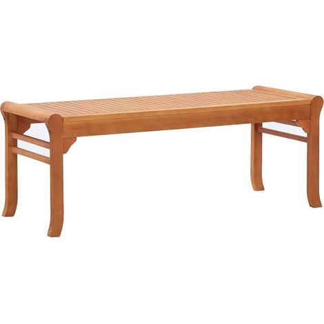 Panca da giardino arredo da esterno per terrazza 2 posti terrazza 120 cm in legno massello di eucalipto