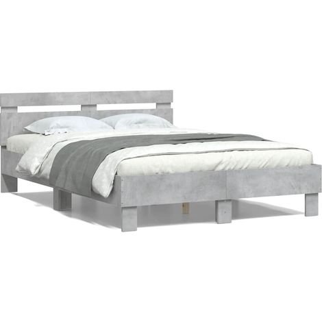 Maison Exclusive - Cama con cabecero madera de ingeniería gris ho (1/5)