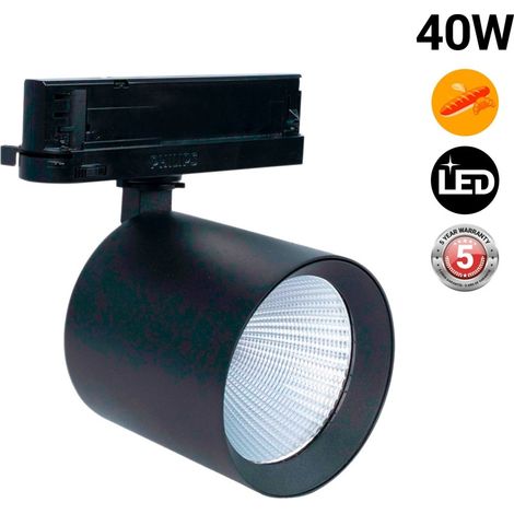 Proyector LED Para Carril Trifásico 40W - Panaderías - Driver - Negro (1/5)