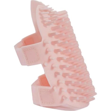 Griffoir d'angle mural Brosse de toilettage douce et auto-massante pour chats et chatons d'intérieur (rose) (1/5)