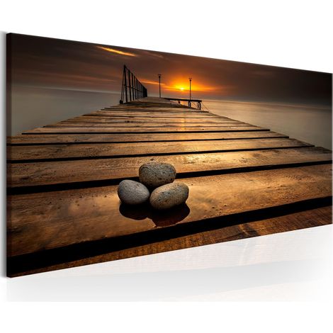 Quadro - Stones on the Pier - 150x50 (1/4)