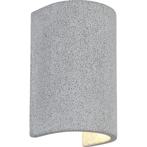 Außen-Wandleuchte Wandlampe Fassadenleuchte Beton Up-Down Weiß Aluminium H 19 cm (1/5)