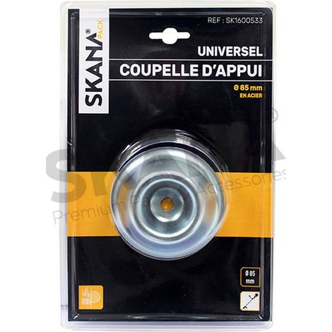 Ciotola di appoggio in acciaio ø: 85 mm per motoseghe a zaino. Diametro: 10 mm.
