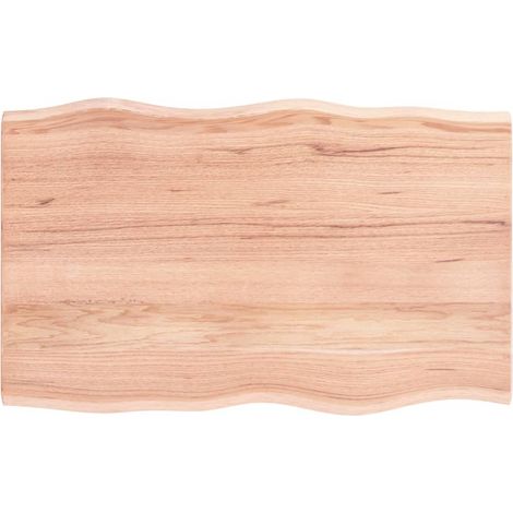 Dessus de table Dessus de bureau Plateau de table bois chêne massif traité bordure assortie